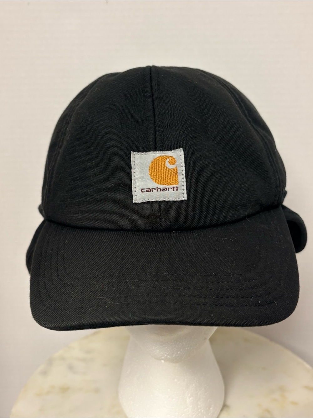 Carhartt Black Cap with Gold Logo Patch